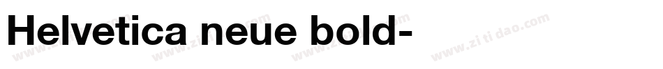 Helvetica neue bold字体转换